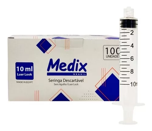 Jeringa hipodérmica de 10ML sin aguja Luer Lock