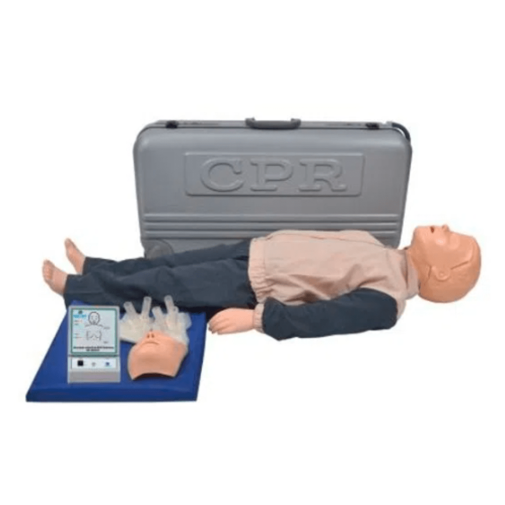 Manequim infantil p/treino de RCP - Eletrônico