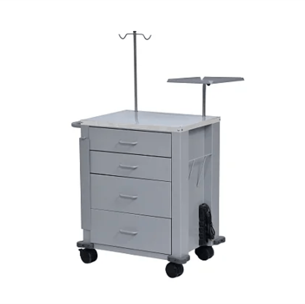 CARRO DE EMERGÊNCIA COM 4 GAVETAS