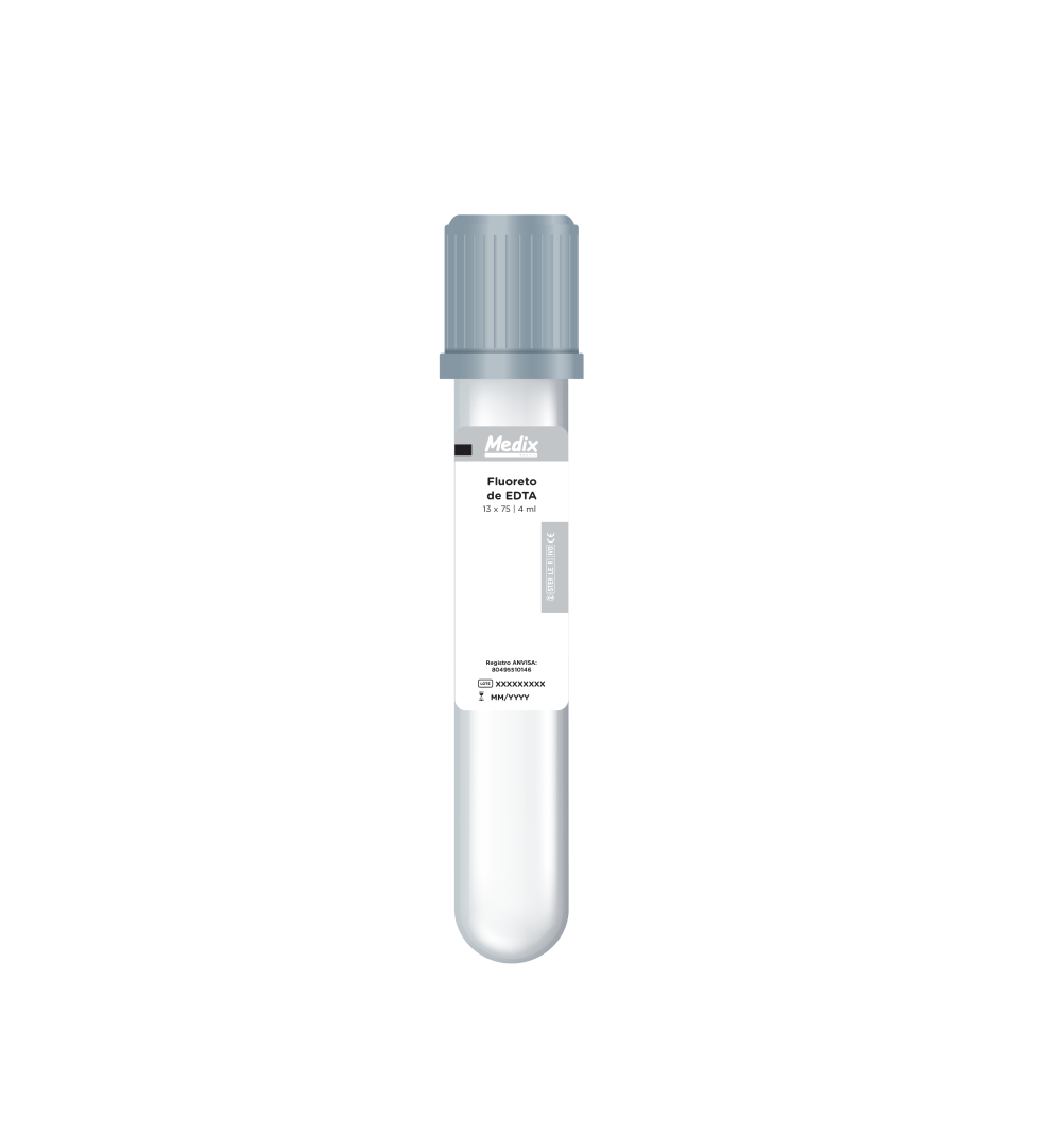 Tubo de recolección al vacío de 4 ml con fluoruro de sodio